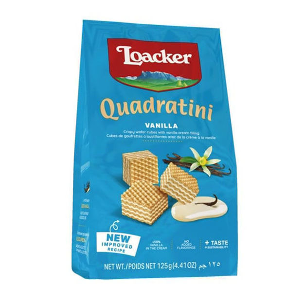 Picture of LOACKER QUADRATINI WAFER VANILLA 125G