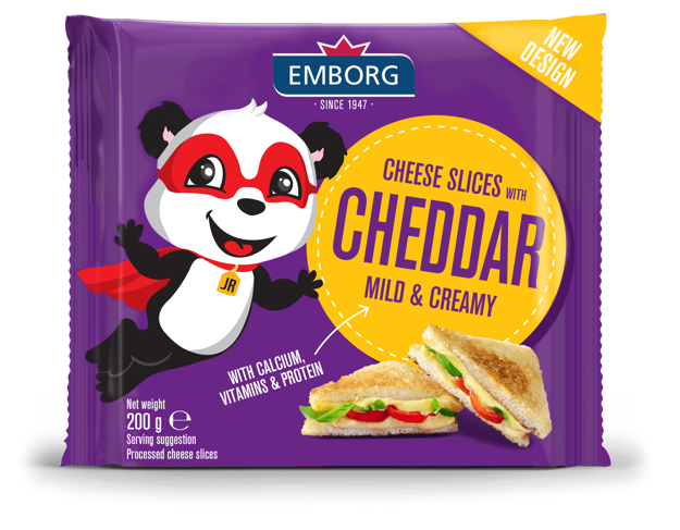 Picture of EMBORG JUNIOR MILD CHEDDAR SLICED CHEESE 200G