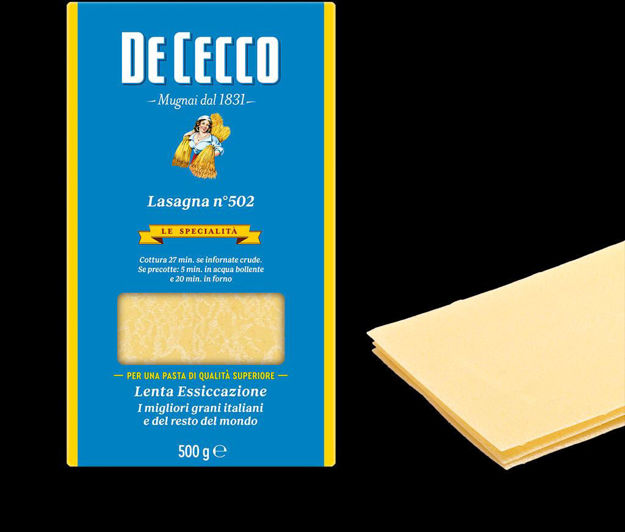 Picture of DE CECCO PASTA NOODLE LASAGNA 500G