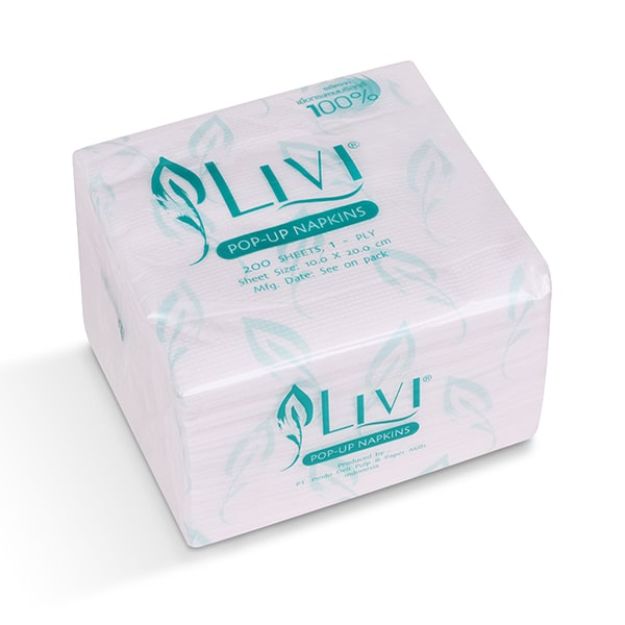Picture of LIVI POP UP NAPKIN TISSUE 200'S 1PLY