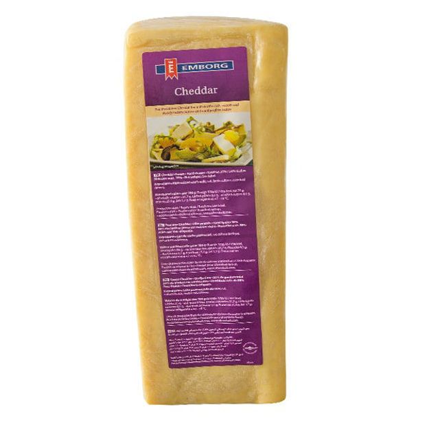 Picture of EMBORG CHEDDAR WHITE BLOCK F.I.D.M 50% 2.5 KG