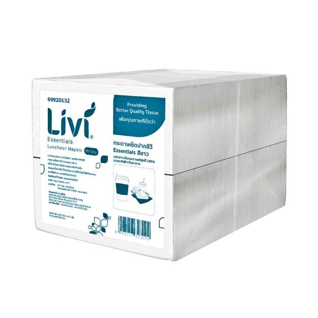 Picture of LIVI LUNCHEON  EMBOSS WHITE NAPKIN TISSUE 1PLY 500'S 69920132