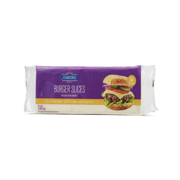 Picture of EMBORG BURGER SLICES CHEESE WHITE 1.033KG